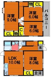 高柳西町貸家　C棟の物件間取画像